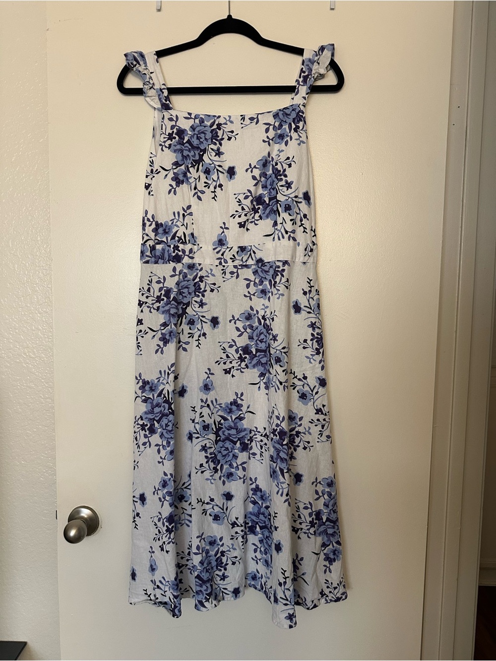 Nicole Miller Floral Linen Blend Sundress Midi Dress